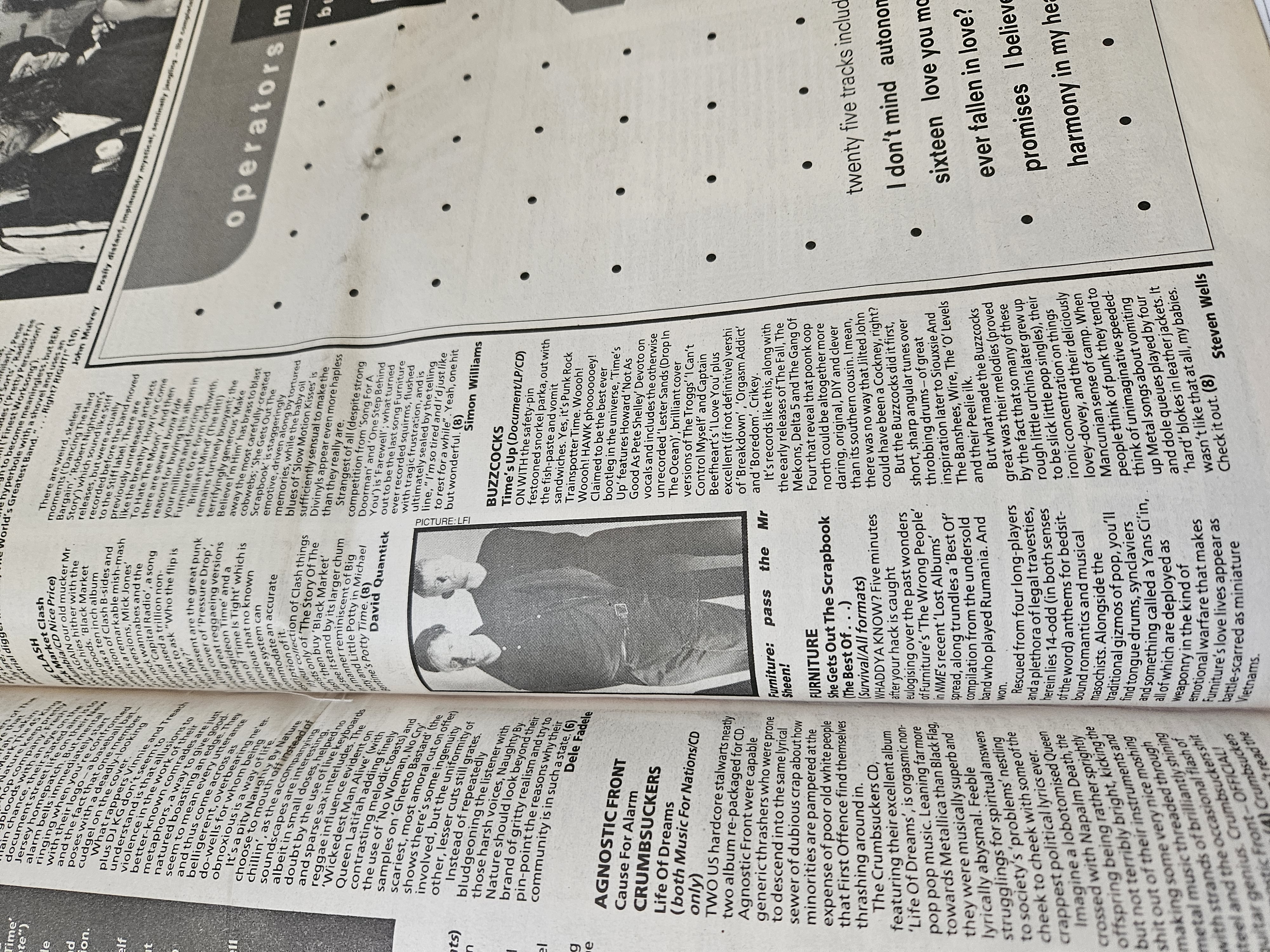 Press cutting: NME — Furniture — She Gets Out The Scrapbook: The Best Of... (compilation review)
