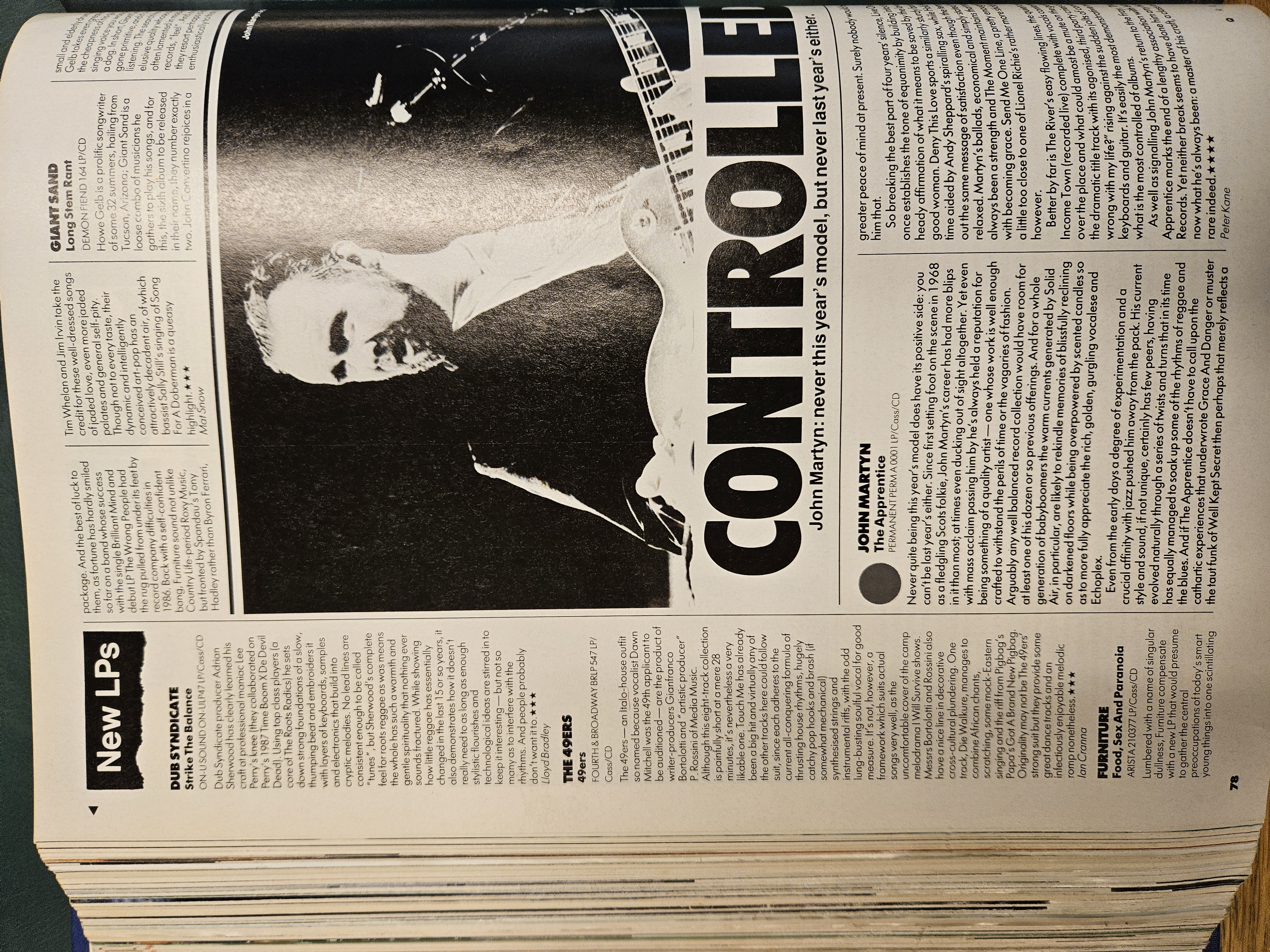 Press cutting: Q — Furniture — Food, Sex And Paranoia album review